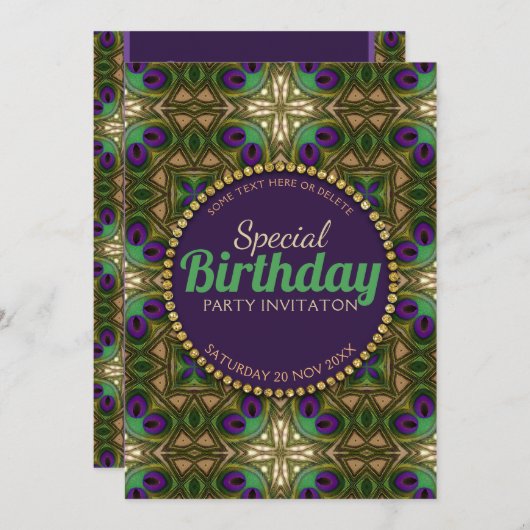 ピーコックスクロスパープルグリーンスペシャル誕生日 (正面/裏面)