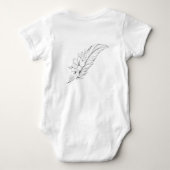 ピーコックスケッチ ベビーボディスーツ (裏面)