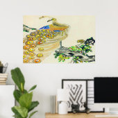 ピーコックスタンディングポスタースケッチ1 ポスター (ホームオフィス)