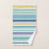 ピーコックストライプの バスタオルセット (ハンドタオル)