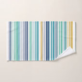 ピーコックストライプの バスタオルセット (ハンドタオル)