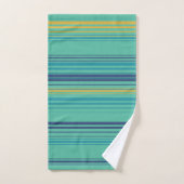 ピーコックストライプの バスタオルセット (ハンドタオル)