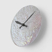 ピーコックスノー彫刻ホテルデグレスケベック ラウンド壁時計 (傾斜)