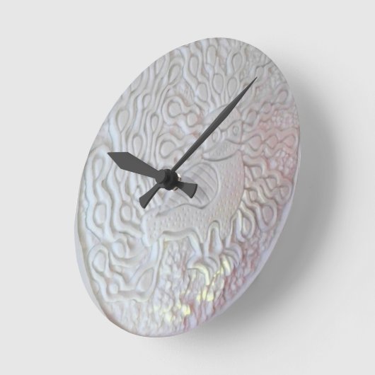 ピーコックスノー彫刻ホテルデグレスケベック ラウンド壁時計 (傾斜)