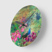 ピーコックスピーコックフランスのアンティークルック ラウンド壁時計 (傾斜)