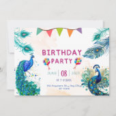 ピーコックスペシャルパティーナ誕生日 招待状 (正面)