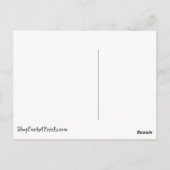 ピーコックス付き女性アールヌーボーヴィンテージファインアート ポストカード (裏面)