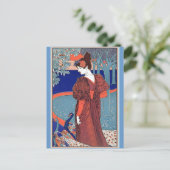 ピーコックス付き女性:ルイ・ジョン・ルヘッド ポストカード (スタンド正面)