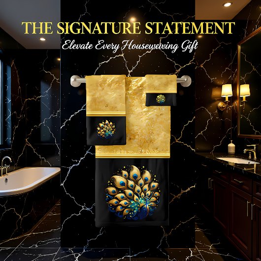 ピーコックス威厳のあるダンス バスタオルセット