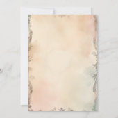 ピーコックス王室のヴィンテージガーデン結婚インディアン 招待状 (裏面)