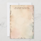 ピーコックス王室のヴィンテージガーデン結婚インディアン 招待状 (裏面)