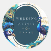 ピーコックス結婚羽 ラウンドシール (正面)