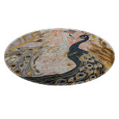 ピーコックス金ゴールドグリッターラブ赤面バラ カッティングボード (角)