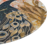 ピーコックス金ゴールドグリッターラブ赤面バラ カッティングボード (角)