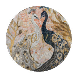 ピーコックス金ゴールドグリッターラブ赤面バラ カッティングボード