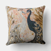 ピーコックス金ゴールドグリッターラブ赤面バラ クッション (裏面)