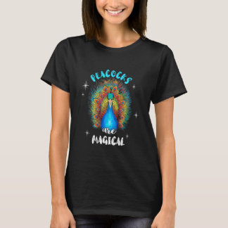 ピーコックス魔法数々のの熱帯色のキジのエキソ Tシャツ