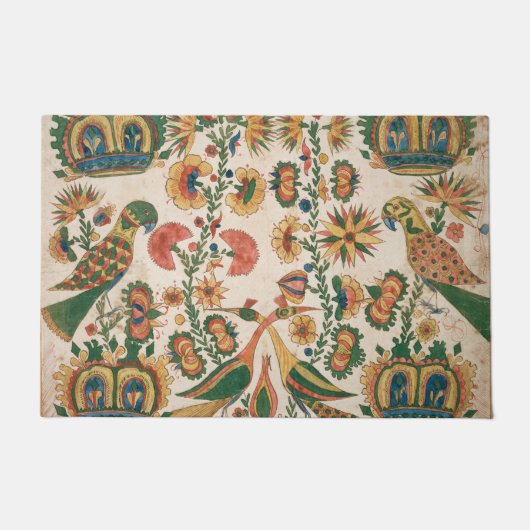 ピーコックス&パーロッツヴィンテージアートラグ ドアマット (正面)