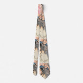 ピーコックス、ピンクの白い桜の花日本のフローラ ネクタイ (裏面)