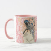 ピーコックス、ピンクの白い桜の花日本のフローラ マグカップ (左)