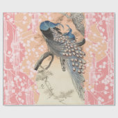 ピーコックス、ピンクの白い桜の花日本のフローラ ラッピングペーパー (フラット)