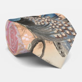 ピーコックス、白ピンクの桜花日本のフローラ ネクタイ (ロール)