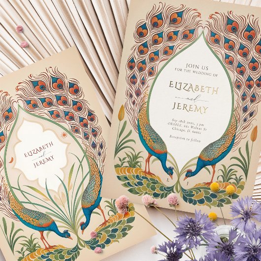 ピーコックス 箔招待状