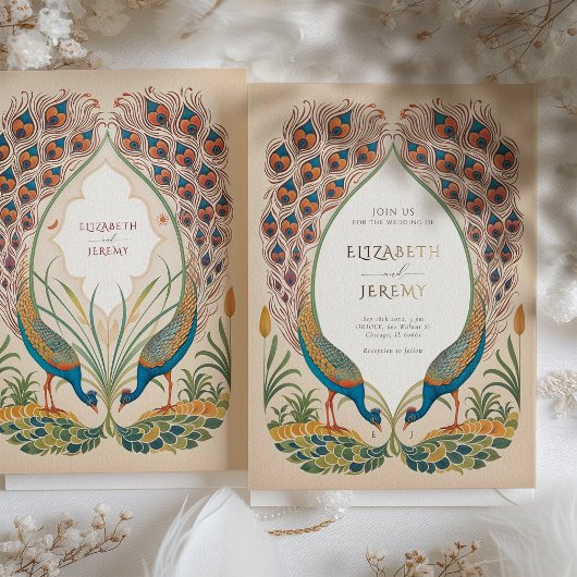 ピーコックス 箔招待状