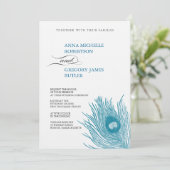 ピーコックズフェザー結婚式招待状 招待状 (スタンド正面)