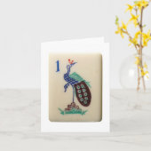 ピーコックタイルカード カード (黄色い花)