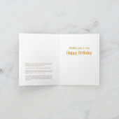 ピーコックタイル誕生日カード カード (内部)