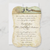 ピーコックダマ動揺してスクメタリックエレガンス 招待状 (正面)