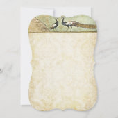 ピーコックダマ動揺してスクメタリックエレガンス 招待状 (裏面)