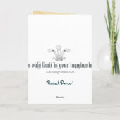 ピーコックダンサーグリーティングカードことわざ カード (裏面)