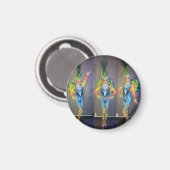 ピーコックダンサーショガールTシャツ装飾用クッション マグネット (正面/裏面)