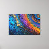 ピーコックチタニウムマクロ キャンバスプリント (正面)