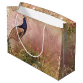 ピーコックチノイスリーピーニーフローラブライダルシャワー ラージペーパーバッグ (裏面アングル)