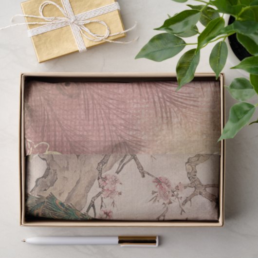 ピーコックチノイスリーピーニーフローラ金ゴールドの分離 薄葉紙 (ギフト)