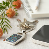 ピーコックチョークお洒落パステルバードパーソナライズされた キーホルダー (側面)