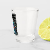 ピーコックチョークお洒落パステルバードパーソナライズされた ショットグラス (右)