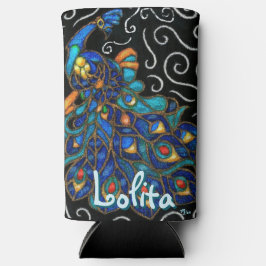 ピーコックチョークお洒落パステルバードパーソナライズされた スリム缶クーラー