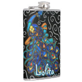 ピーコックチョークお洒落パステルバードパーソナライズされた フラスク (右)