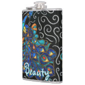 ピーコックチョークお洒落パステルバードパーソナライズされた フラスク (左)