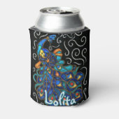 ピーコックチョークお洒落パステルバードパーソナライズされた 缶クーラー (缶裏面)