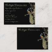 ピーコックツリーリーフグランジスワールデザイン 名刺 (正面/裏面)