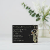 ピーコックツリーリーフグランジスワールデザイン 名刺 (スタンド正面)