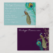 ピーコックツリーリーフグランジスワールデザイン 名刺 (正面/裏面)