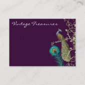 ピーコックツリーリーフグランジスワールデザイン 名刺 (裏面)