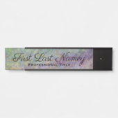 ピーコックティール（緑がかった色）オフィスドアエレガントサイン名プレート サインプレート (正面)