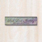 ピーコックティール（緑がかった色）オフィスドアエレガントサイン名プレート サインプレート (正面)